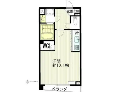 メゾンド八千代(ワンルーム/3階)の間取り写真