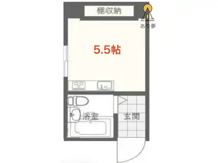 野毛マリヤビル(ワンルーム/5階)の間取り写真