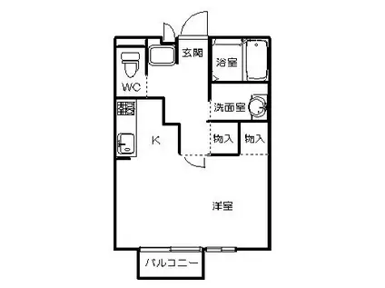コーポカメリア(ワンルーム/1階)の間取り写真