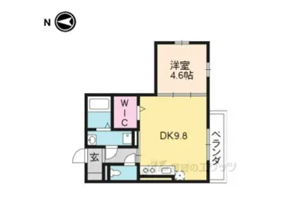 セジュール モンド(1LDK/3階)の間取り写真