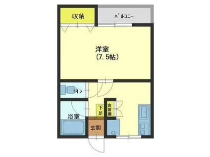 パル荒川(1K/2階)の間取り写真