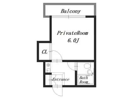 ヨーロピアン石川(1K/1階)の間取り写真