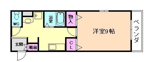 ブレア・カースル(1K/1階)の間取り写真