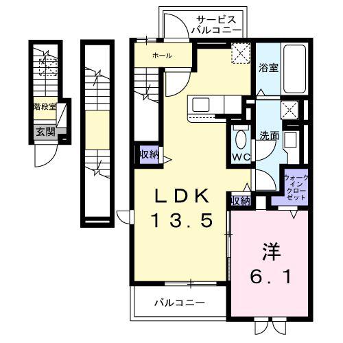 東武伊勢崎線 梅島駅 徒歩17分 3階建 築1年(1LDK/3階)の間取り写真