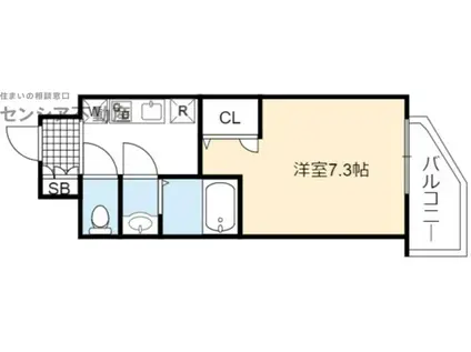 クレストタップ大阪京橋(1K/5階)の間取り写真