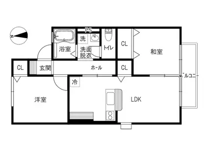 エル津田(2LDK/2階)の間取り写真