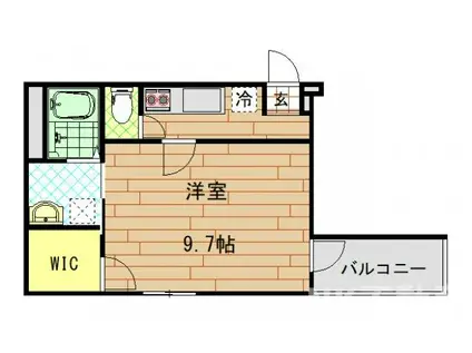 プランドールMS(1K/2階)の間取り写真