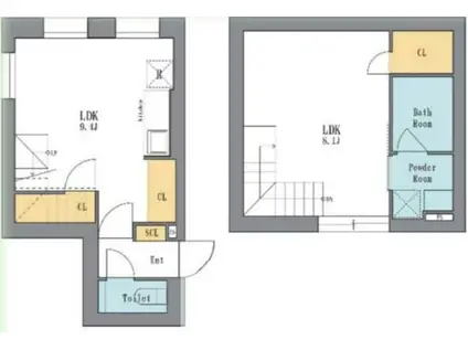 LEGALAND西五反田(1LDK/4階)の間取り写真