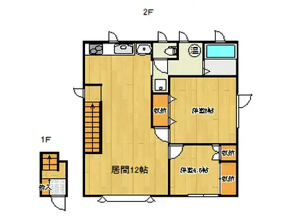 ユトリロ19条(2LDK/2階)の間取り写真