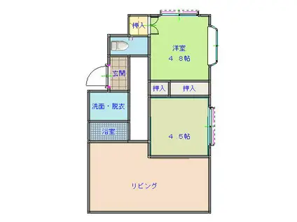 ラ・メゾン・ド・パストラル(3DK/3階)の間取り写真