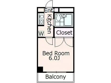 エスポワール園(1K/2階)の間取り写真
