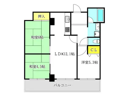 キングマンション天神橋I(3LDK/17階)の間取り写真