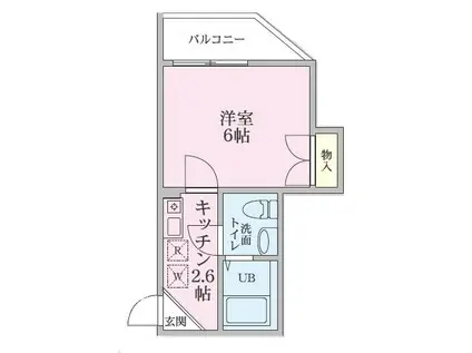 パルティール・デュオ(1K/1階)の間取り写真