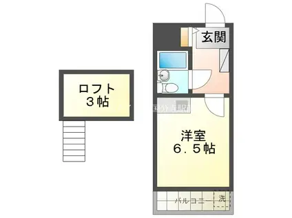 メゾンドゥSHINO(1K/2階)の間取り写真