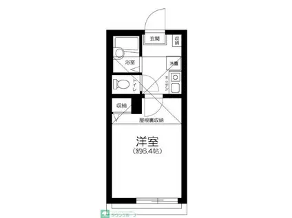 レジデンス江北(1K/3階)の間取り写真