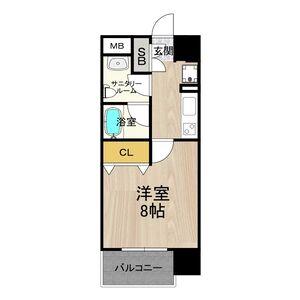 ディオレ・クレスト東心斎橋(1K/5階)の間取り写真