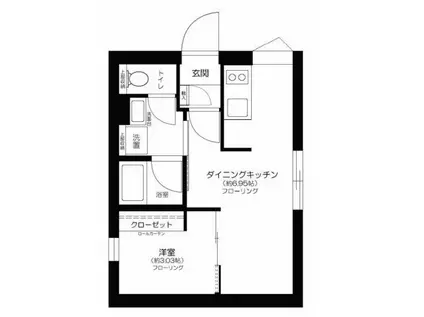 ルイーゴ神楽坂(1DK/3階)の間取り写真