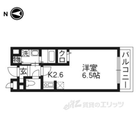 ヤワタヤビルディング(1K/3階)の間取り写真