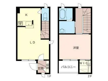 プレザントM II(1LDK/1階)の間取り写真