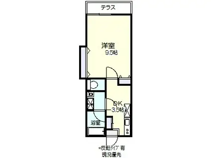 ヴィラ・クレスト(1K/1階)の間取り写真