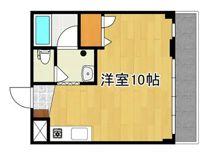 ハイツエタニティ(ワンルーム/2階)の間取り写真