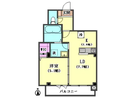 ラ ルーナサンアイ(1LDK/3階)の間取り写真