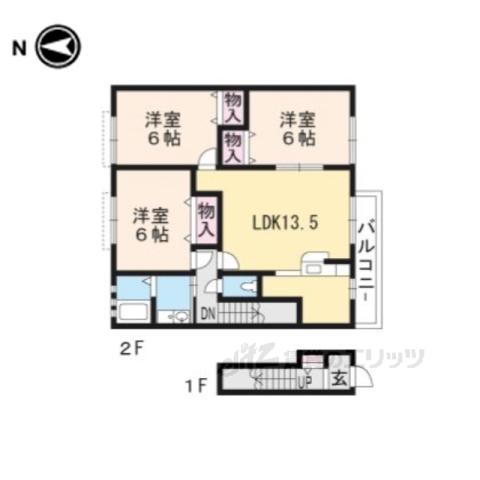 ソレジオ孝元(3LDK/2階)の間取り写真