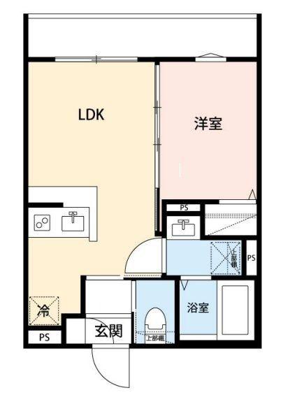 ブルージュ大田六郷(1LDK/3階)の間取り写真