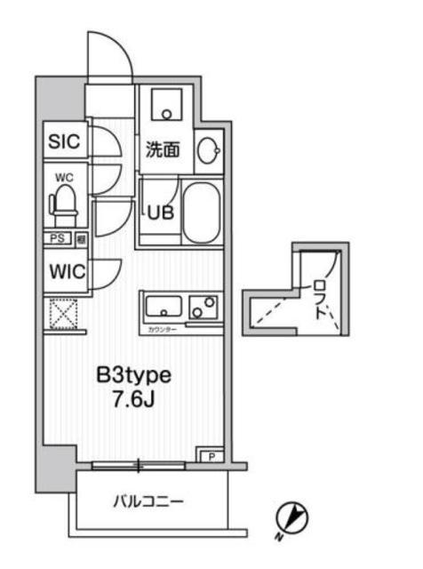 JMFレジデンス町田(ワンルーム/B1階)の間取り写真