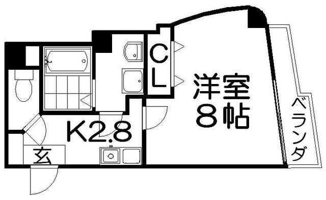 リベールくずは(1K/1階)の間取り写真