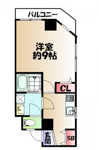 ラ ルーチェ新長田(1K/2階)の間取り写真