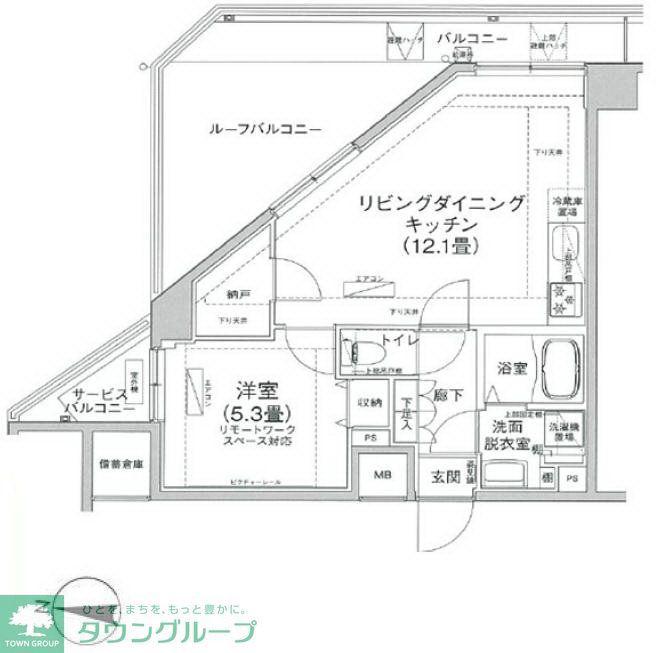 アイルプレミアム押上ノルド(1DK/3階)の間取り写真
