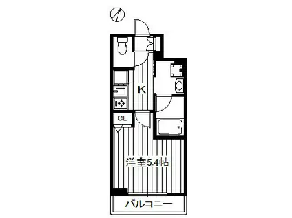 フェリーチェ上板橋A(1K/2階)の間取り写真