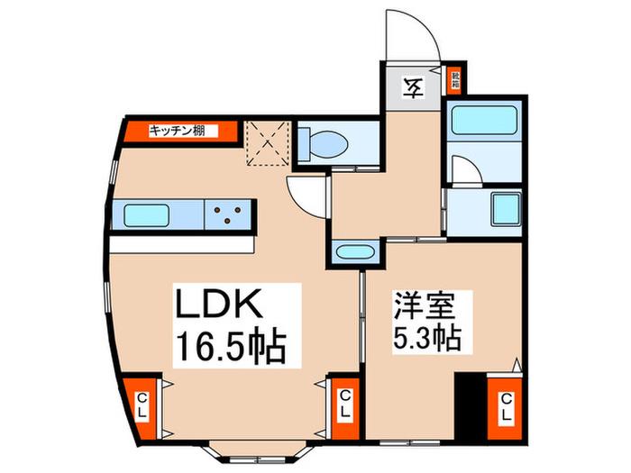 セロベルデI(1LDK/2階)の間取り写真
