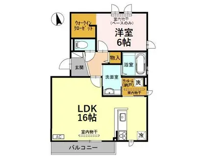 コンフォートあかつき(1SLDK/2階)の間取り写真