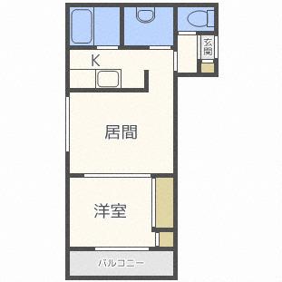 LUNA26(1LDK/1階)の間取り写真