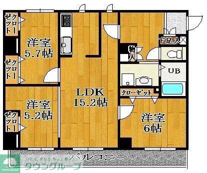 クレール和泉(3LDK/4階)の間取り写真