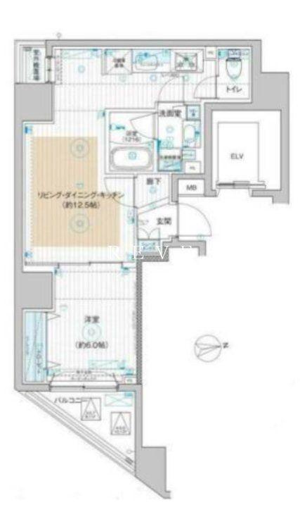 ブライズ東日本橋(1LDK/4階)の間取り写真