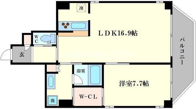 B-PROUD天満橋(1LDK/8階)の間取り写真