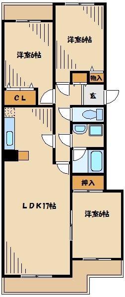 アイビー青葉台(3LDK/1階)の間取り写真