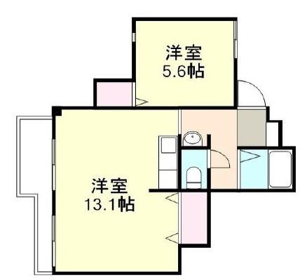 ガーディニア倉敷(1LDK/4階)の間取り写真