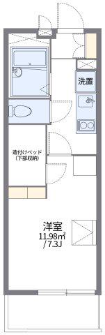 レオパレス雅(1K/3階)の間取り写真