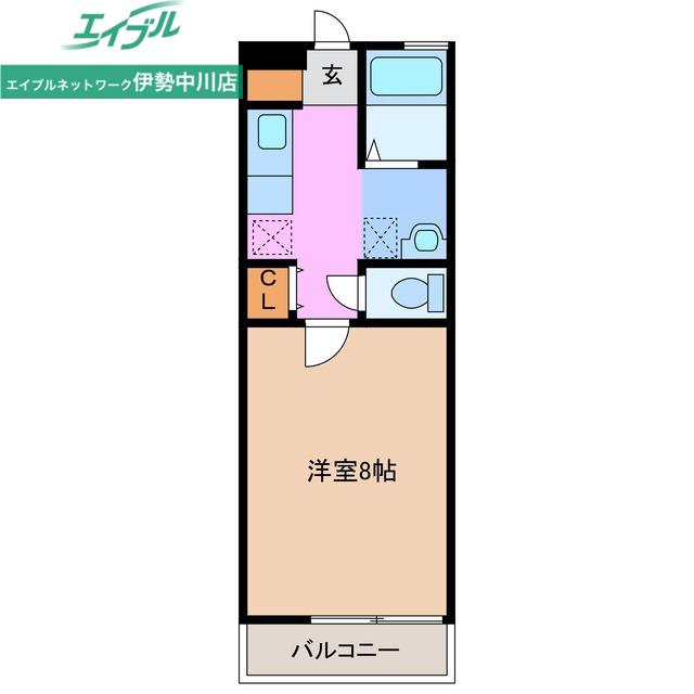 GRACE(1K/1階)の間取り写真