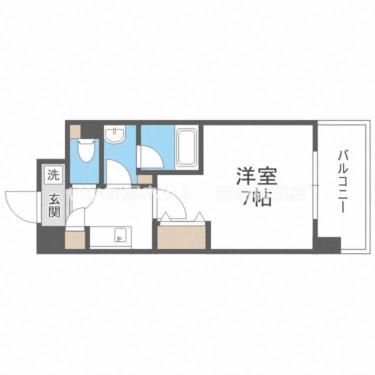 新大阪南(1K/4階)の間取り写真