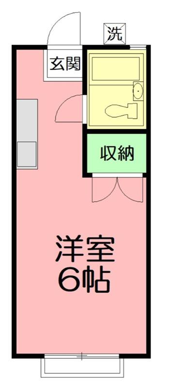 サニーハイツ(ワンルーム/2階)の間取り写真