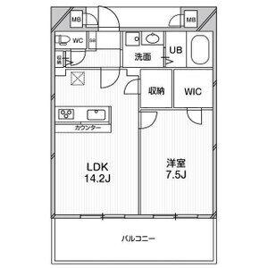 ルクレ阿波座レジデンス(1LDK/12階)の間取り写真