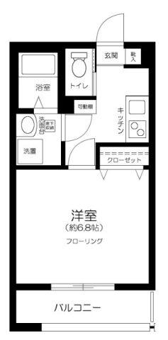 コンフォート川口(1K/1階)の間取り写真