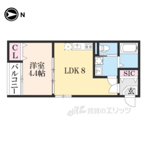 プレミアム・デイズVI(1LDK/3階)の間取り写真