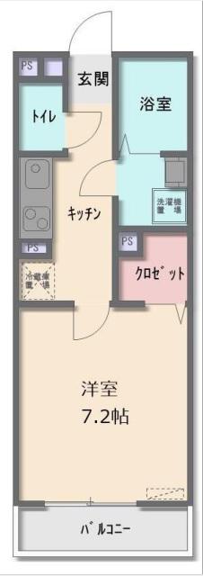 グレイス・コート(1K/3階)の間取り写真