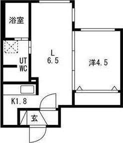 JENTILE43°(1LDK/1階)の間取り写真